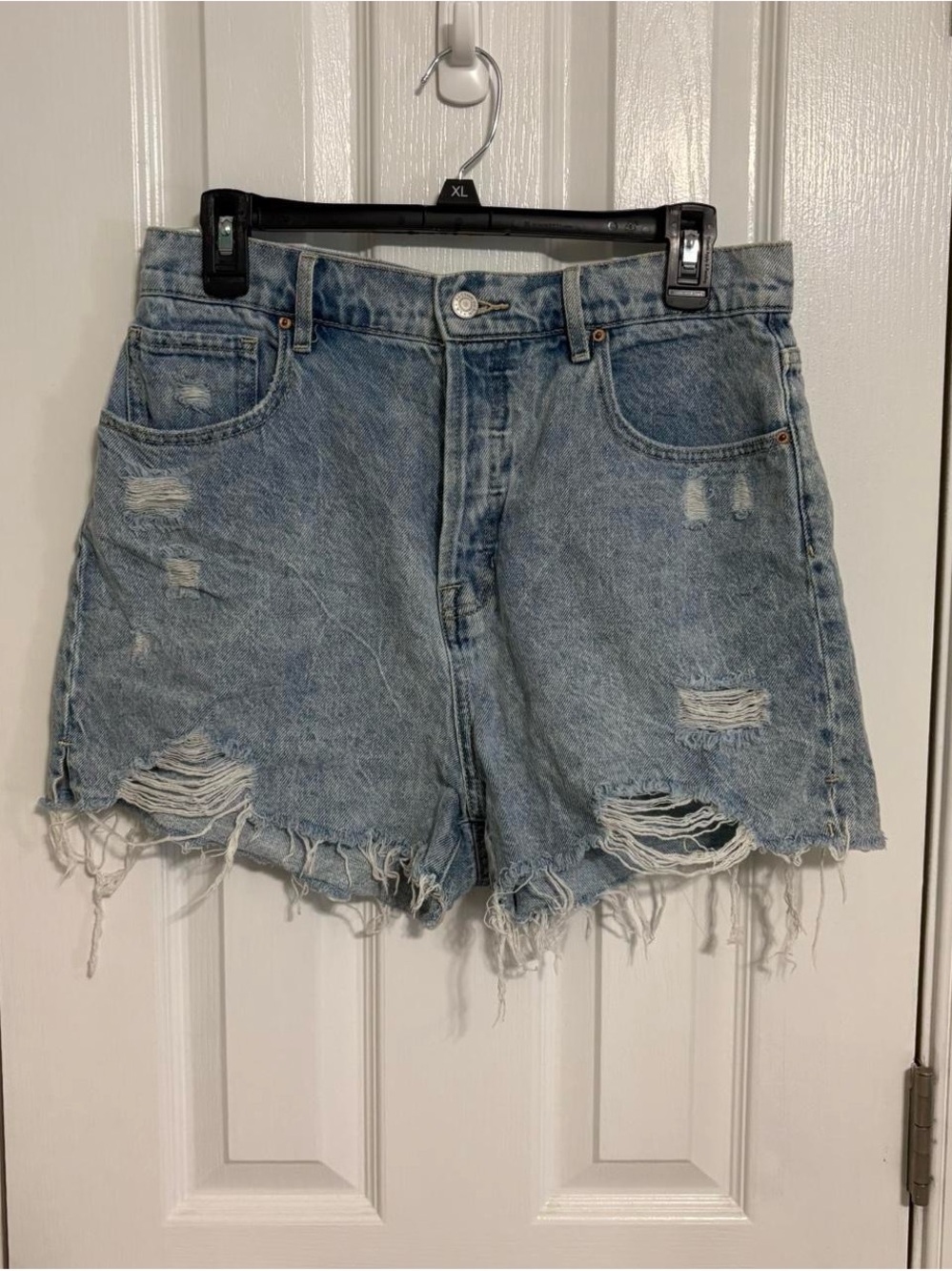 PacSun Light Blue Distressed Denim Shorts